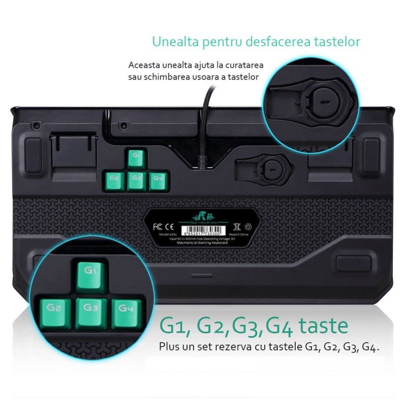 Tastatura gaming mecanica iluminata